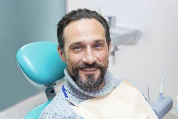 patient at dentist for dental implants in mccrae