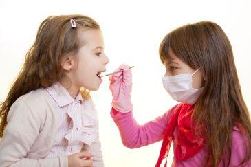 children playing dentist in mccrae