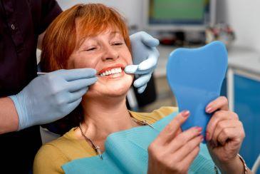 woman at dentist in McCrae during smile makeover consultation