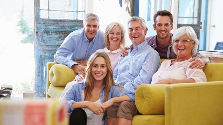 family gathering at a home in McCrae, VIC