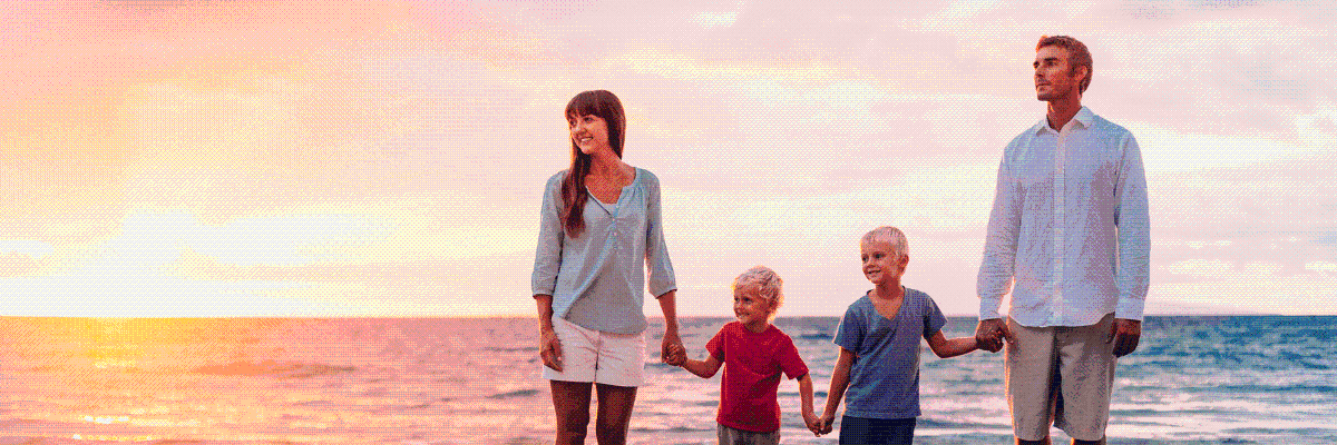 McCrae family at beach
